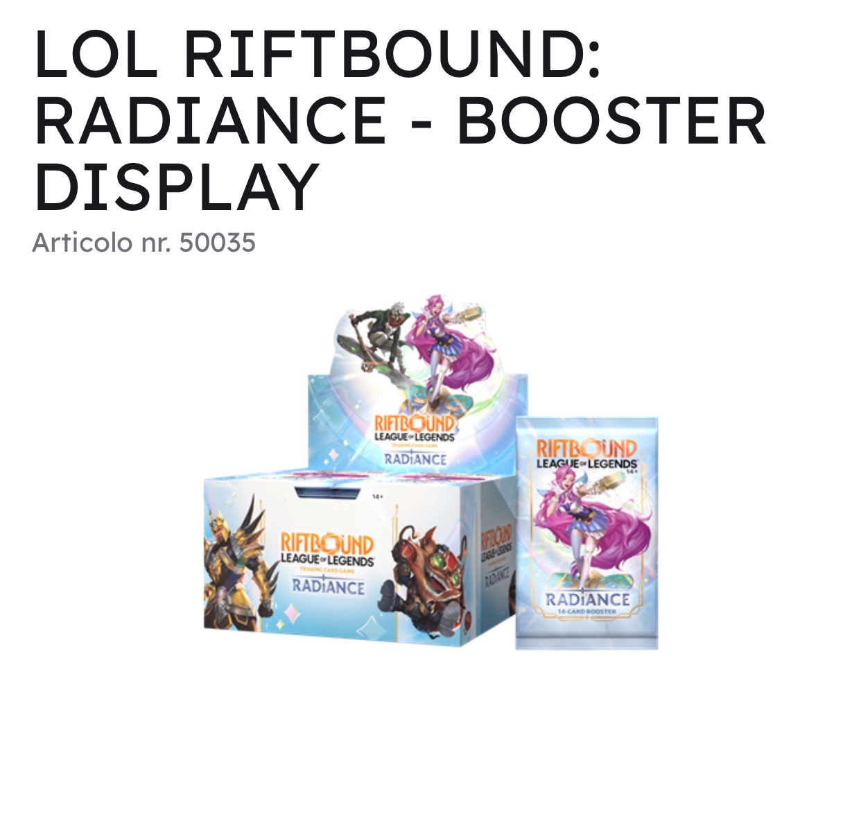 RIFTBOUND-RADIANCE BOOSTER DISPLY